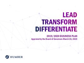 Humber College business plan, 2019-2020