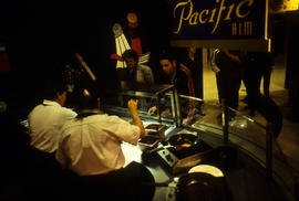 Photograph of the Pacific Rim food prep station in the Pipe cafeteria