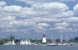 Photograph of The Humber College Sailing School on Lake Ontario
