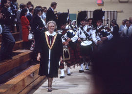 Photograph of Doris Tallon at a convocation ceremony