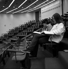 Photograph of students studying in the lecture theatre