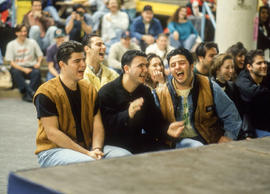 Photograph of students gathered at the student's centre