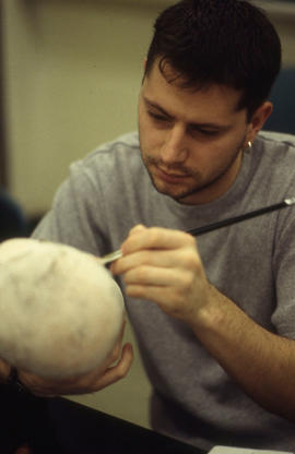 Photograph of a Funeral Services student