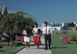 Photograph of People Walking Through a Demonstration Garden