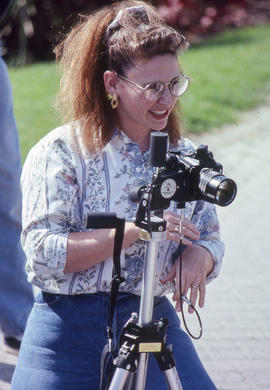 Photograph of a student from the photography programme