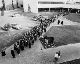 Photograph of Students and Staff Lined Up for Convocation
