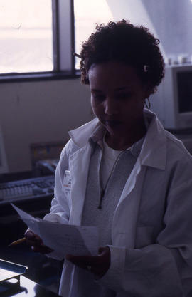 Photograph of a Pharmacy Assistant student at work
