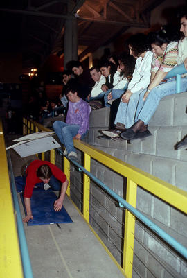 Photograph of student event in the KX building student centre