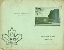 School and residence facilities of the Osler School of Nursing : [booklet]