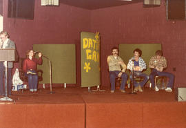 Photograph of students participating in a dating game