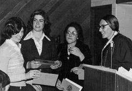 Photograph of Students Receiving an Award in a Banquet