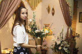 Photograph of a Retail Floriculture Student's Project Set Up