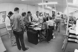 Photograph of Humber Clerks Assisting Mature Students to Register for Courses