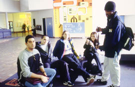 Photograph of students hanging out