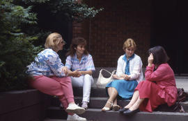 Photograph of Nursing students in conversation