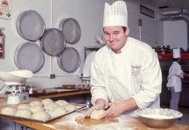 Photograph of culinary student at work