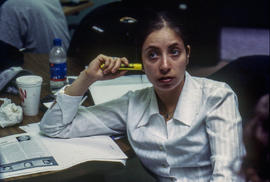 Photograph  of student at a lecture session