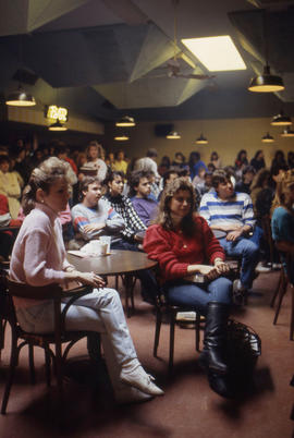 Photograph of students being entertained