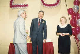 Photograph of Doris Tallon and Dr. Robert A. "Squee" Gordon at the President's Breakfast