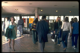 Photograph of Students Walking in the Connecting Hallway from the "D" and "E"...