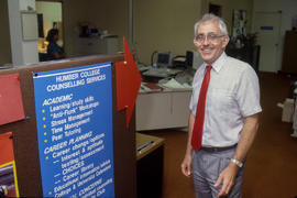 Photograph of Craig Barrett Standing at the Counselling Services Entrance
