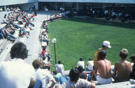 Photograph of Students Gathered Around the Amphitheater