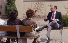 Photograph of an outdoor marketing class