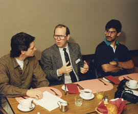 Photograph of students and faculty in a meeting in Seventh Semester