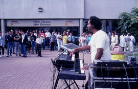 Photograph of the DJ at the Sailing with SAC Event