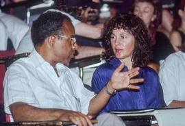 Photograph of Austin Clarke at the Creative Writing workshop