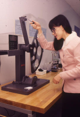 Photograph of an impact testing equipment