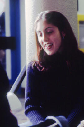 A photograph of a student hanging out
