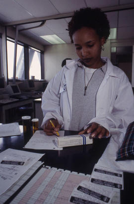 Photograph of Pharmacy Assistant student at work