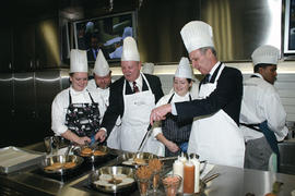 Photograph of the official opening of the Compass Group Canada Culinary Demonstration Theatre and...