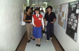 Photograph of walking a hallway in the Athletic Centre