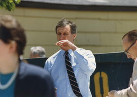 Photograph from the President's faculty and staff barbecue