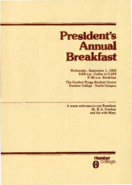 President's Annual Breakfast : [1982 programme]