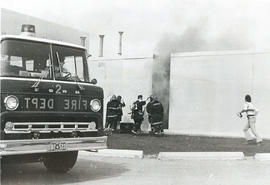Photograph of Firemen Controlling the North Greenhouse Fire