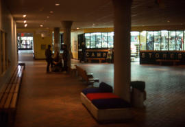 Photograph of the front entrance to the bookstore within the H building