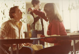 Photograph of students playing the shaving game