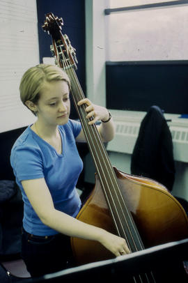 Photograph of music student