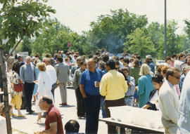 Photograph from the President's faculty and staff barbecue