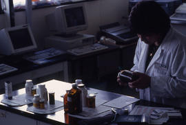 Photograph of a Pharmacy Assistant student at work