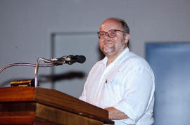 Photograph of Greg Gatenby at the Creative Writing workshop