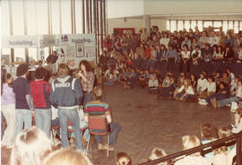 Photograph of hypnotized students
