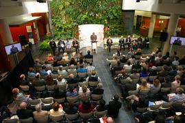 Lincoln Alexander at the opening of Guelph-Humber : [photograph]