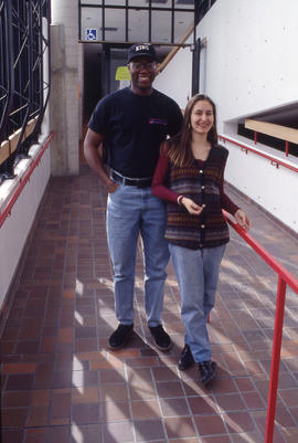 Photograph of Two Students Posing For a Marketing Picture