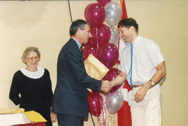 Photograph of Doris Tallon and Dr. Robert A "Squee" Gordon at the President's Breakfast