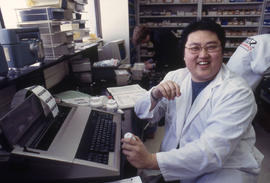 Photograph of a Pharmacy Assistant student at work