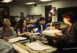 A photograph of attentive students in a lab